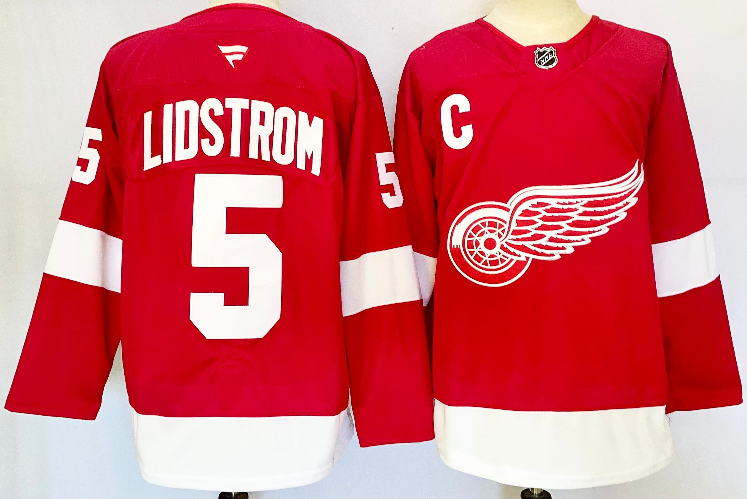 Men Detroit Red Wings #5 Lidstrom Red 2025 Home Premier Player NHL Jersey->detroit red wings->NHL Jersey
